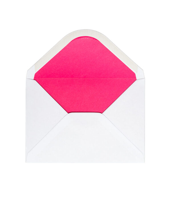 Kuvert Weiss/Pink
