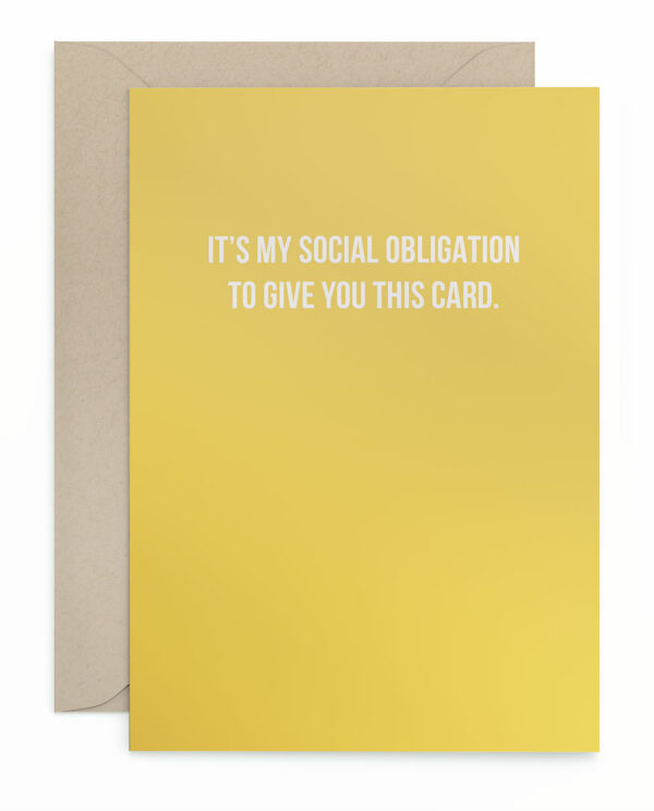 Grusskarte Social Obligation
